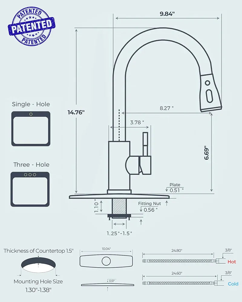 3 Modes Kitchen Sink Faucet